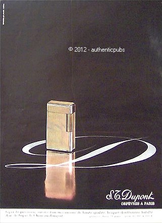 Publicite briquet dupont - briquet,